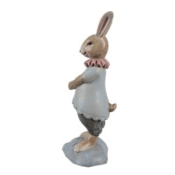 Clayre & Eef Decorative Figurine Rabbit 13 cm Beige Blue Plastic