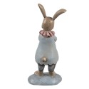 Clayre & Eef Statuetta decorativa Coniglio 13 cm Beige Blu  Plastica