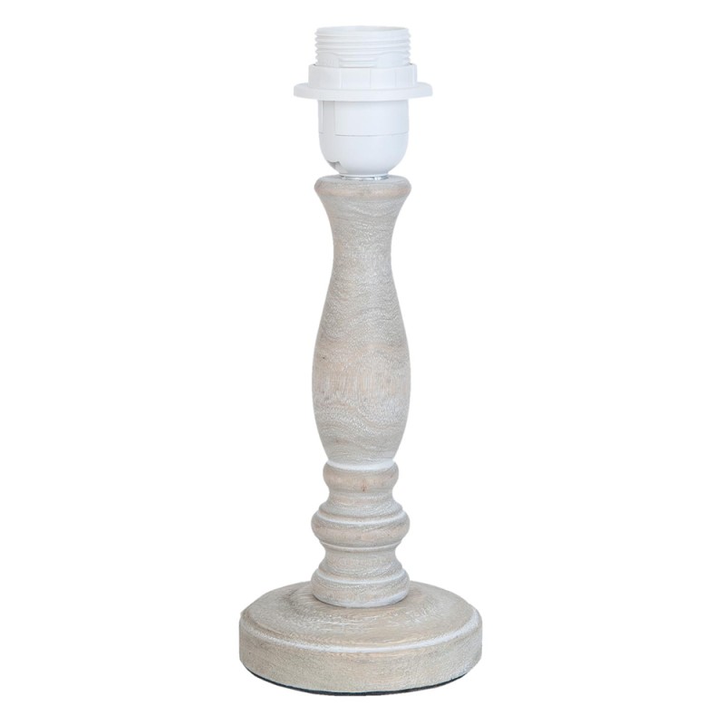 Clayre & Eef Lampenvoet   Ø 16x28 cm  Bruin Hout Rond