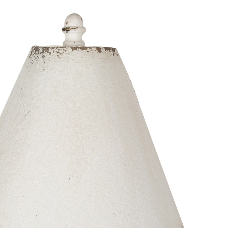 Clayre & Eef Tischlampe Ø 26x55 cm Weiß Eisen