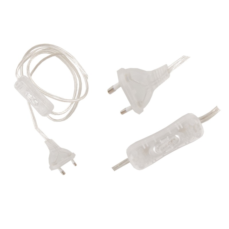 Clayre & Eef Tischlampe Ø 26x55 cm Weiß Eisen