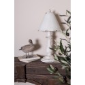 Clayre & Eef Tischlampe Ø 26x55 cm Weiß Eisen