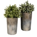 Clayre & Eef Planter Ø 24x39 cm Grey Stone Round