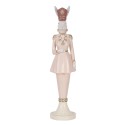 Clayre & Eef Statuetta decorativa Coniglio 44 cm Bianco Rosa  Plastica