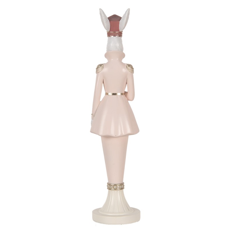 Clayre & Eef Statuetta decorativa Coniglio 44 cm Bianco Rosa  Plastica
