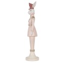 Clayre & Eef Statuetta decorativa Coniglio 44 cm Bianco Rosa  Plastica