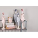 Clayre & Eef Figurine décorative Lapin 45 cm Blanc Bleu Plastique