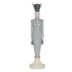 Clayre & Eef Statuetta decorativa Coniglio 35 cm Bianco Blu  Plastica