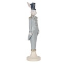 Clayre & Eef Figurine décorative Lapin 35 cm Blanc Bleu Plastique