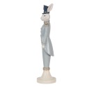 Clayre & Eef Figurine décorative Lapin 35 cm Blanc Bleu Plastique