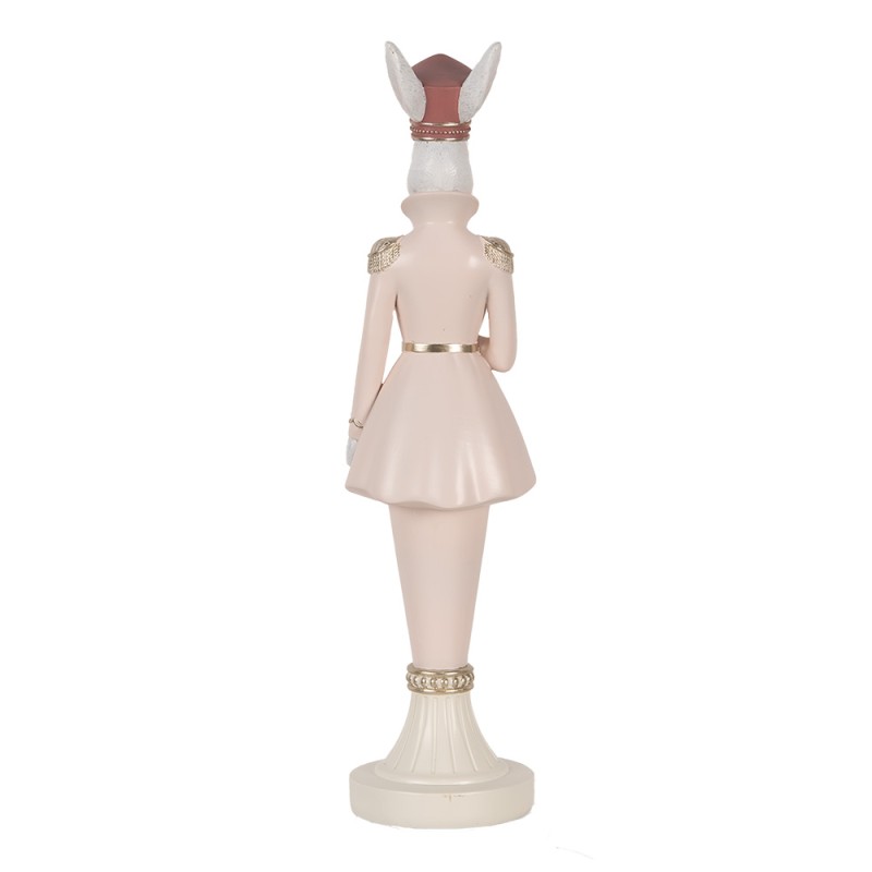 Clayre & Eef Statuetta decorativa Coniglio 35 cm Bianco Rosa  Plastica