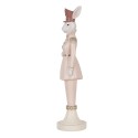 Clayre & Eef Statuetta decorativa Coniglio 35 cm Bianco Rosa  Plastica