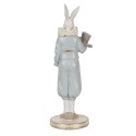 Clayre & Eef Figurine décorative Lapin 31 cm Blanc Bleu Plastique