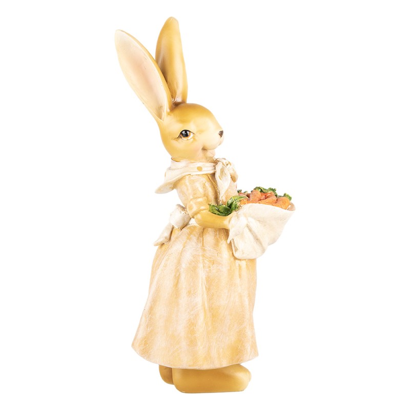 Clayre & Eef Statuetta decorativa Coniglio 26 cm Marrone Plastica
