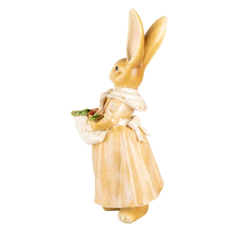 Clayre & Eef Statuetta decorativa Coniglio 26 cm Marrone Plastica