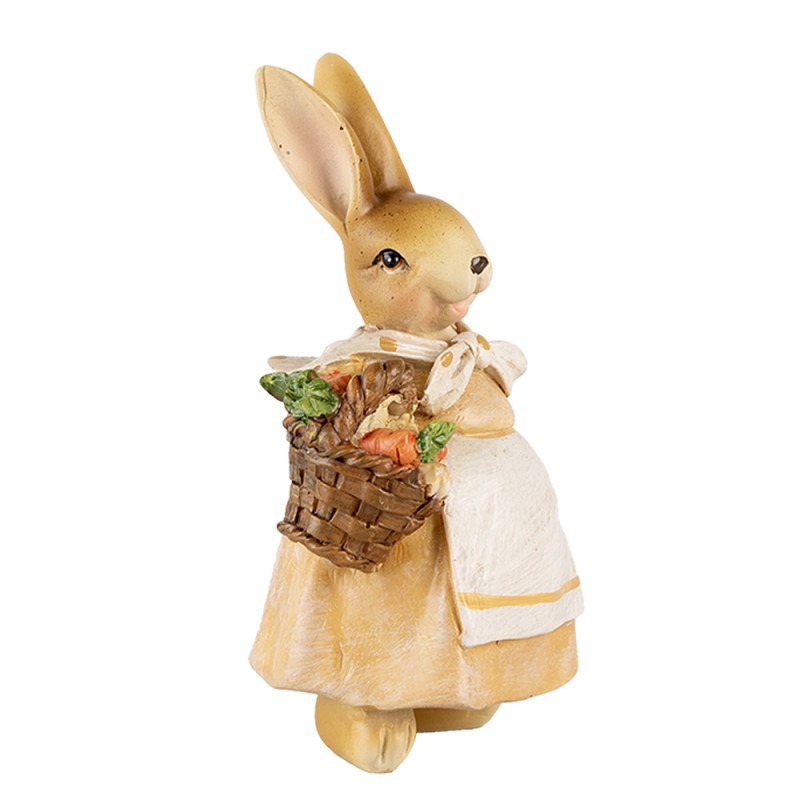 Clayre & Eef Statuetta decorativa Coniglio 13 cm Marrone Plastica