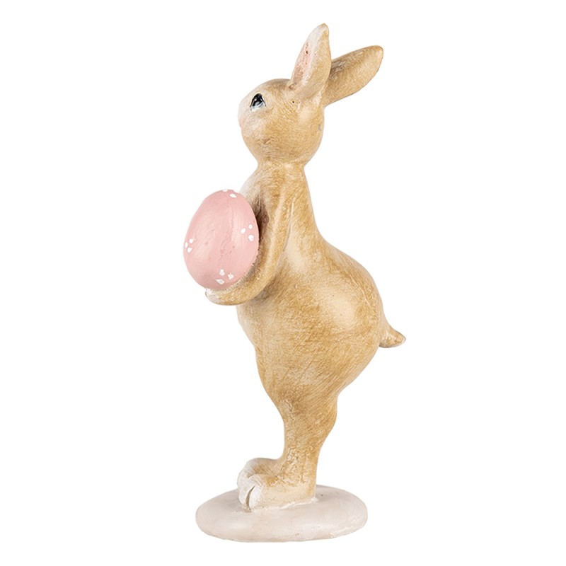 Clayre & Eef Decorative Figurine Rabbit 13 cm Beige Plastic
