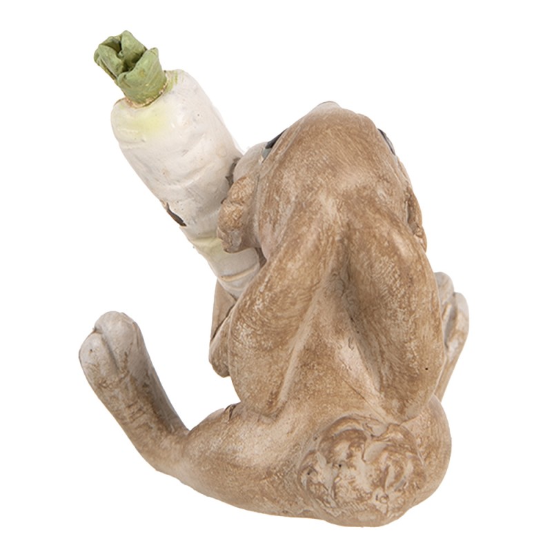 Clayre & Eef Figurine décorative Lapin 6x5x7 cm Beige Plastique