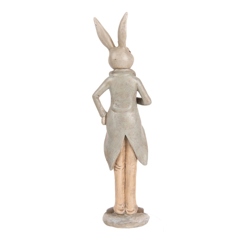 Clayre & Eef Statuetta decorativa Coniglio 24 cm Beige Plastica