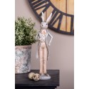Clayre & Eef Statuetta decorativa Coniglio 24 cm Beige Plastica