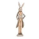 Clayre & Eef Dekorationsfigur Kaninchen 17 cm Beige Kunststoff