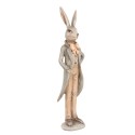 Clayre & Eef Dekorationsfigur Kaninchen 17 cm Beige Kunststoff