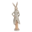 Clayre & Eef Dekorationsfigur Kaninchen 17 cm Beige Kunststoff
