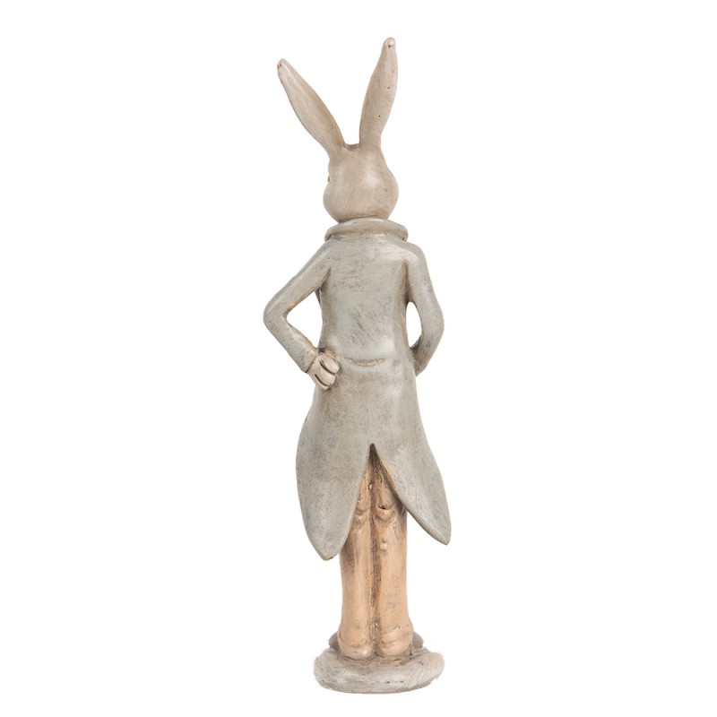 Clayre & Eef Dekorationsfigur Kaninchen 17 cm Beige Kunststoff