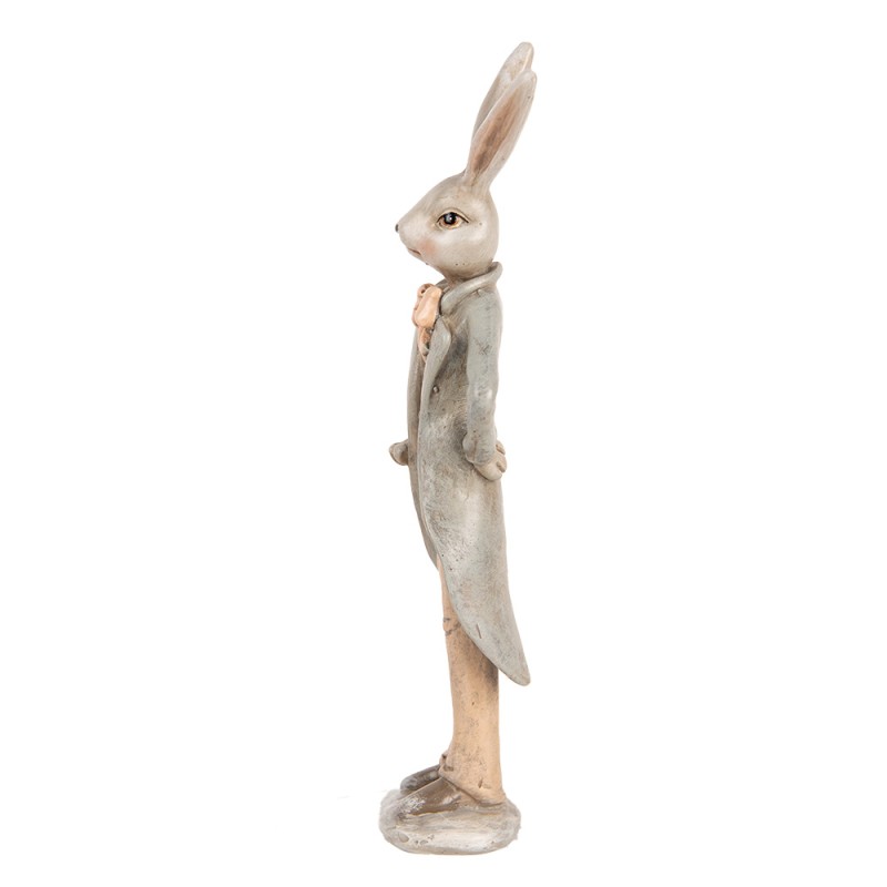 Clayre & Eef Dekorationsfigur Kaninchen 17 cm Beige Kunststoff