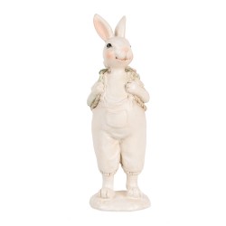Clayre & Eef Decorative Figurine Rabbit 17 cm White Plastic