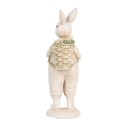 Clayre & Eef Decoratie Beeld Konijn 17 cm Wit Kunststof