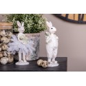 Clayre & Eef Decoratie Beeld Konijn 17 cm Wit Kunststof