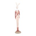 Clayre & Eef Decorative Figurine Rabbit 22 cm White Pink Plastic