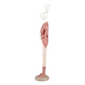Clayre & Eef Decorative Figurine Rabbit 22 cm White Pink Plastic