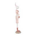 Clayre & Eef Statuetta decorativa Coniglio 22 cm Bianco Rosa  Plastica
