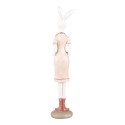 Clayre & Eef Statuetta decorativa Coniglio 22 cm Bianco Rosa  Plastica