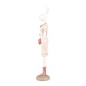 Clayre & Eef Statuetta decorativa Coniglio 22 cm Bianco Rosa  Plastica