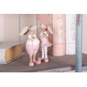 Clayre & Eef Figurine décorative Lapin 11 cm Beige Rose Plastique
