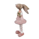 Clayre & Eef Statuetta decorativa Coniglio 11 cm Beige Rosa  Plastica