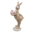 Clayre & Eef Statuetta decorativa Coniglio 18 cm Beige Plastica