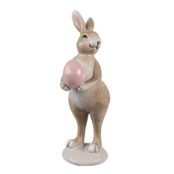 Clayre & Eef Decorative Figurine Rabbit 18 cm Beige Plastic