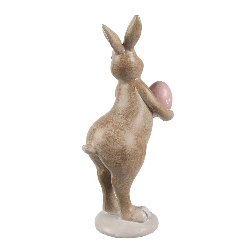 Clayre & Eef Statuetta decorativa Coniglio 18 cm Beige Plastica