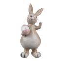 Clayre & Eef Figurine décorative Lapin 5x4x11 cm Beige Plastique