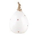 Clayre & Eef Figurine décorative Lapin Ø 10x16 cm Blanc Plastique