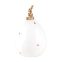 Clayre & Eef Figurine décorative Lapin Ø 10x16 cm Blanc Plastique