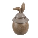Clayre & Eef Figurine décorative Lapin Ø 7x13 cm Beige Marron Plastique