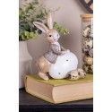 Clayre & Eef Dekorationsfigur Kaninchen 17 cm Beige Kunststoff