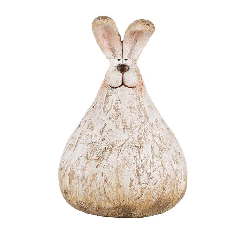 Clayre & Eef Statuetta decorativa Coniglio 10x9x14 cm Beige Plastica