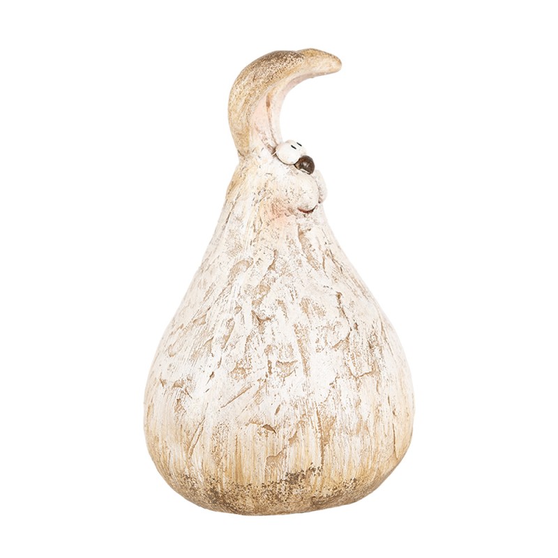 Clayre & Eef Statuetta decorativa Coniglio 10x9x14 cm Beige Plastica