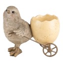 Clayre & Eef Decorative Figurine Chick 13x7x11 cm Grey Plastic